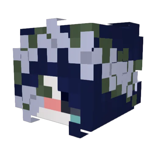 OneDuble Minecraft avatar head, 3D render