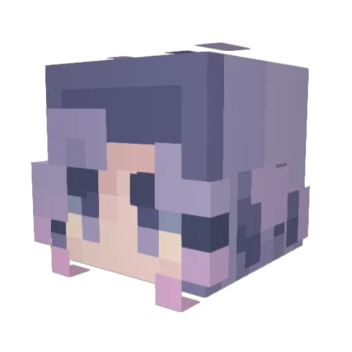 OneEyedLia Minecraft avatar head, 3D render