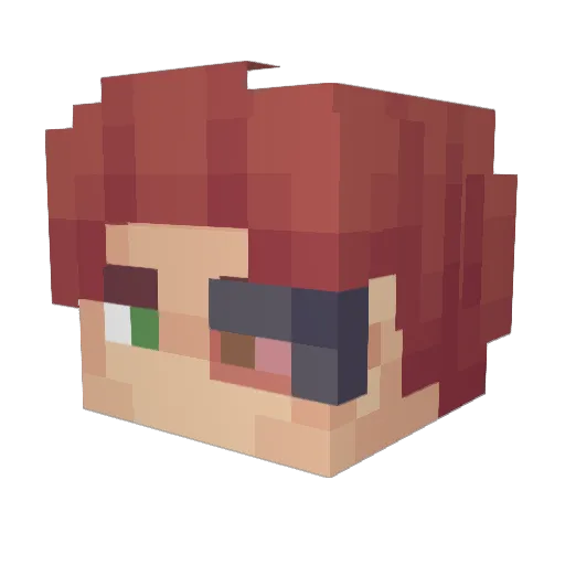 OneFoma Minecraft avatar head, 3D render
