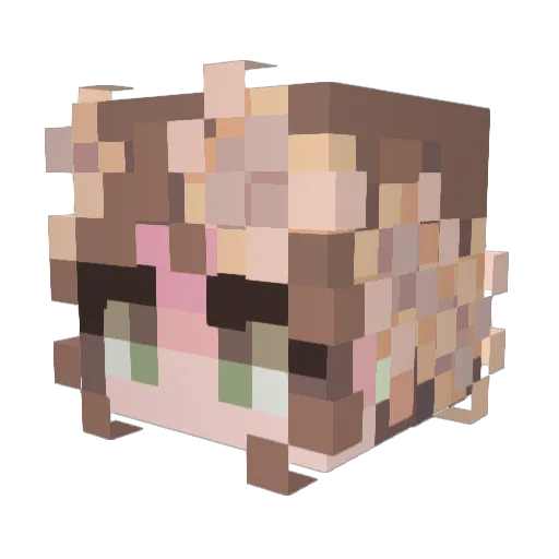 OneGoodCandy Minecraft avatar head, 3D render
