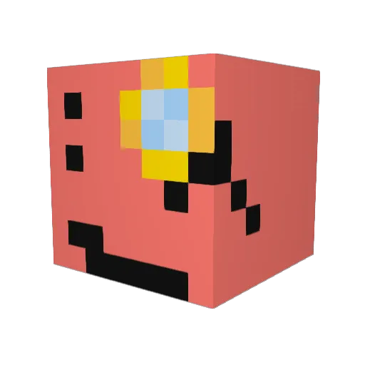 OneHeartGaming Minecraft avatar head, 3D render