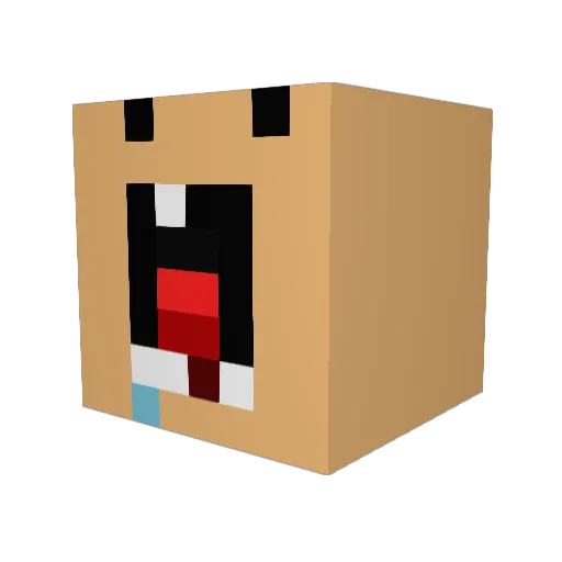 OneHearted Minecraft avatar head, 3D render
