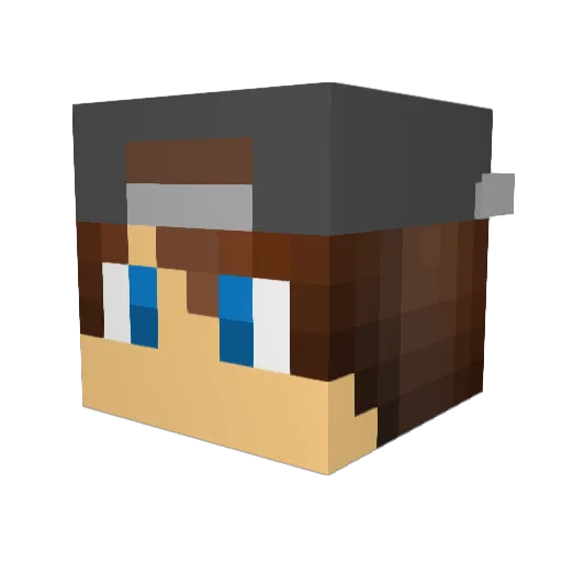 OneHeroG Minecraft avatar head, 3D render