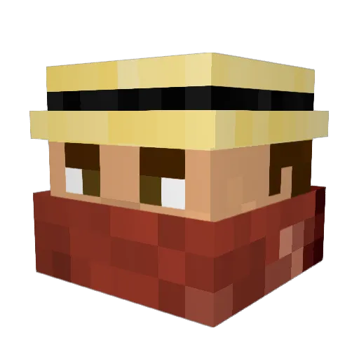 OneHoMa Minecraft avatar head, 3D render