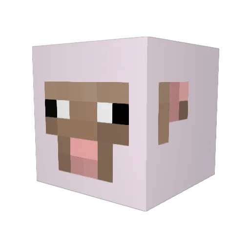 OneJumin Minecraft avatar head, 3D render