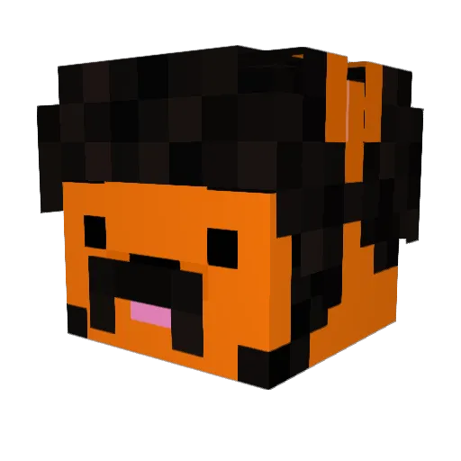 OneMic Minecraft avatar head, 3D render