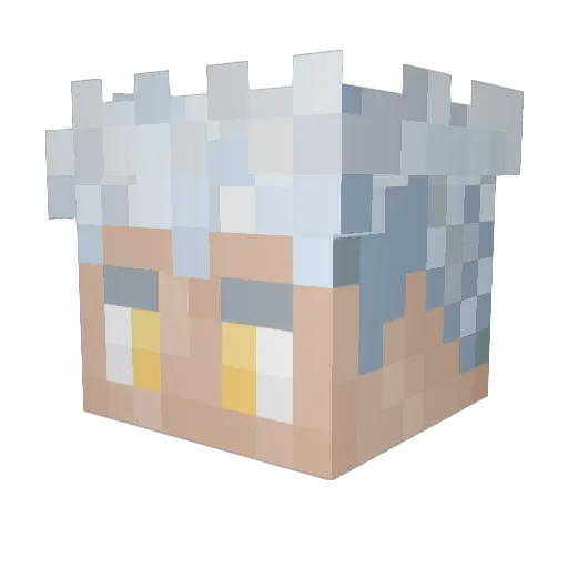 OneNippelMan Minecraft avatar head, 3D render