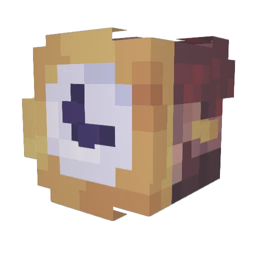 OnePM Minecraft avatar head, 3D render