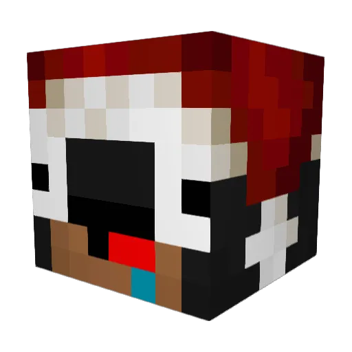 OnePanchMan Minecraft avatar head, 3D render