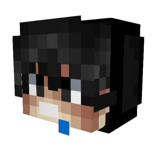 OneParadox Minecraft avatar head, 3D render