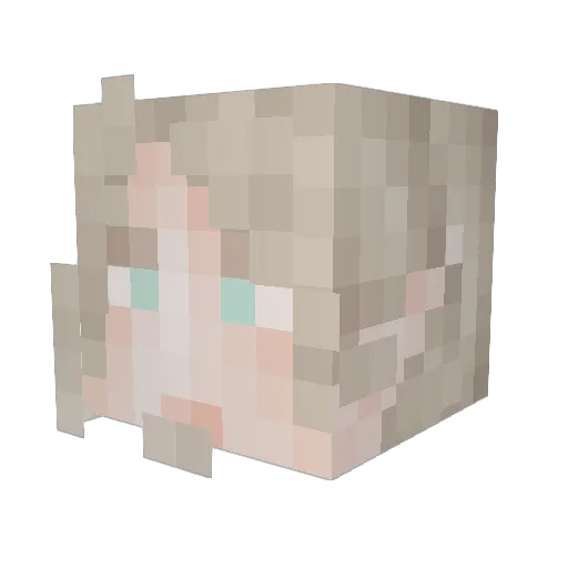 OnePieceMihawk Minecraft avatar head, 3D render