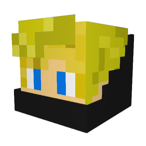 OnePixelAway Minecraft avatar head, 3D render