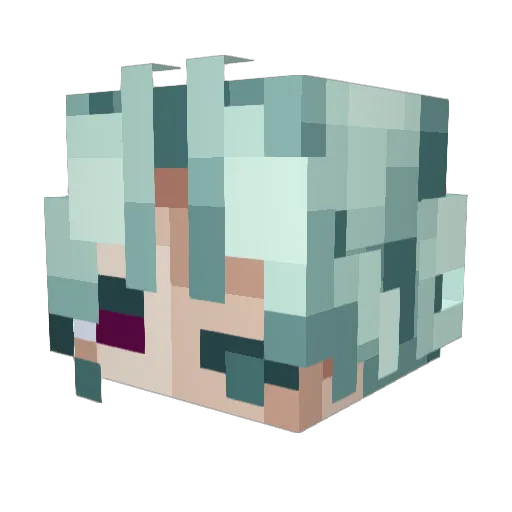 OnePlus15 Minecraft avatar head, 3D render