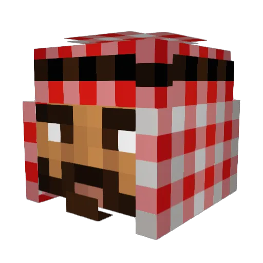 OneRa1 Minecraft avatar head, 3D render