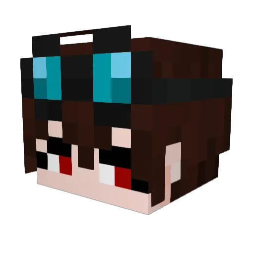 OneRey8 Minecraft avatar head, 3D render