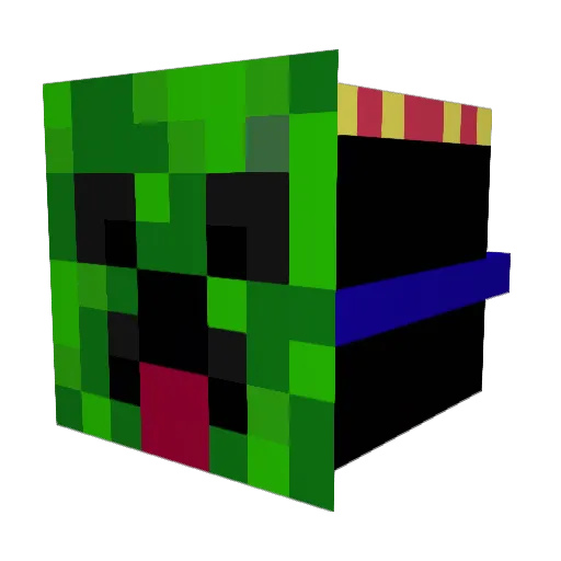 OneScreeper Minecraft avatar head, 3D render