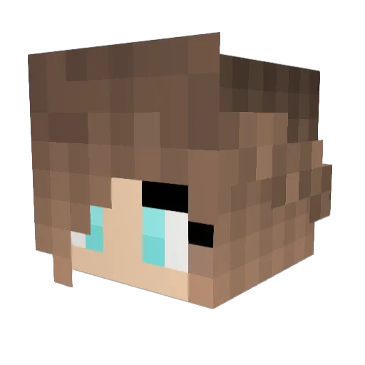 OneShotGirl46 Minecraft avatar head, 3D render