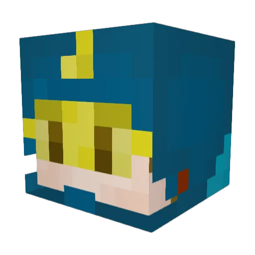 OneShotTV Minecraft avatar head, 3D render