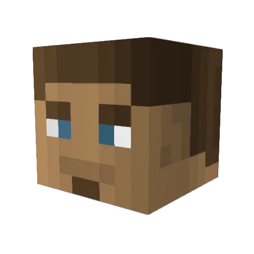 OneSimplePoet Minecraft avatar head, 3D render