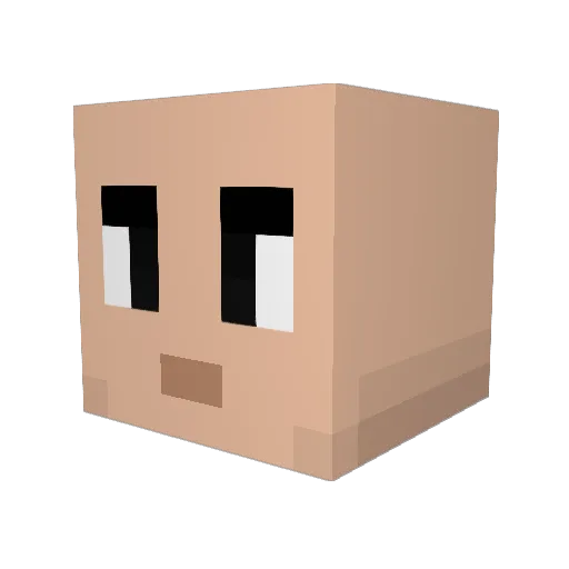 OneSlideMan Minecraft avatar head, 3D render