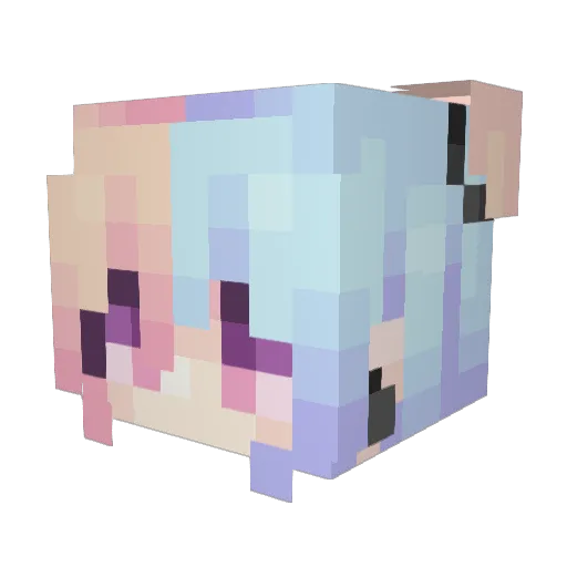 OneSneakySnake Minecraft avatar head, 3D render