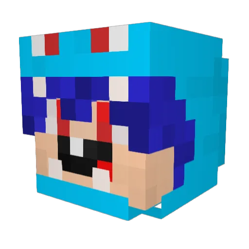 OneTapXD Minecraft avatar head, 3D render