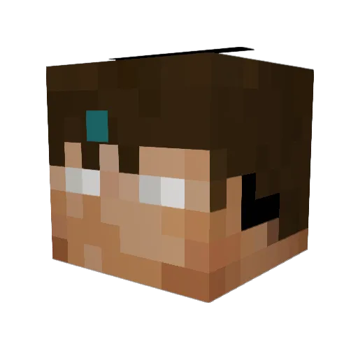 OneTimeCrow Minecraft avatar head, 3D render