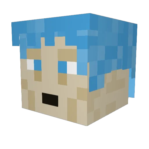 OneTrickDaddy Minecraft avatar head, 3D render