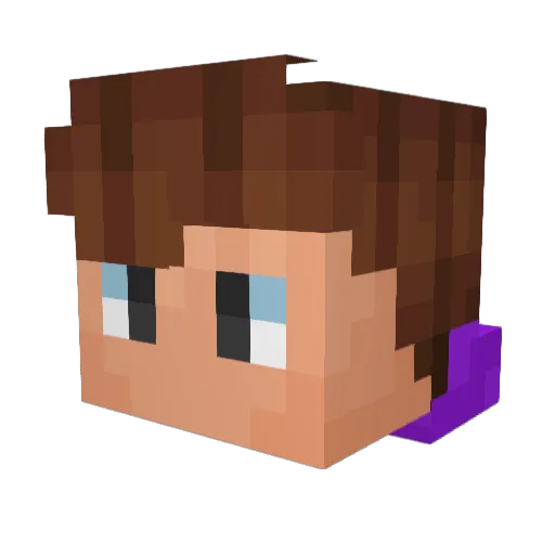 OneTrueSpaceYT Minecraft avatar head, 3D render