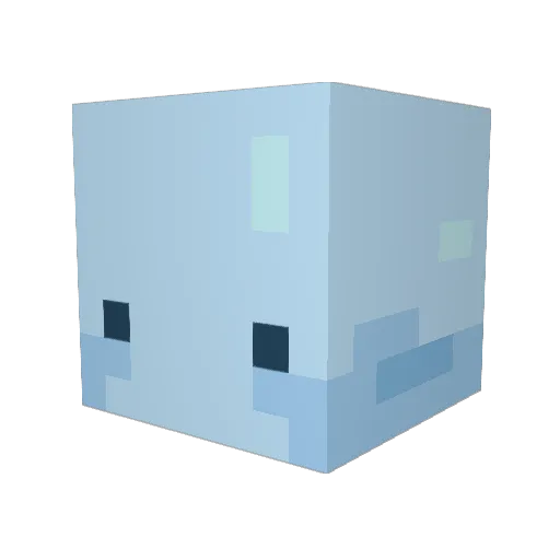 OneTuThreeFour Minecraft avatar head, 3D render