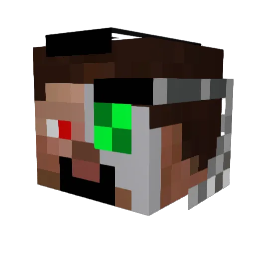 OneUniversal Minecraft avatar head, 3D render