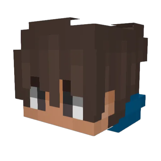OneVair Minecraft avatar head, 3D render