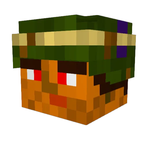 OneWholePanda Minecraft avatar head, 3D render