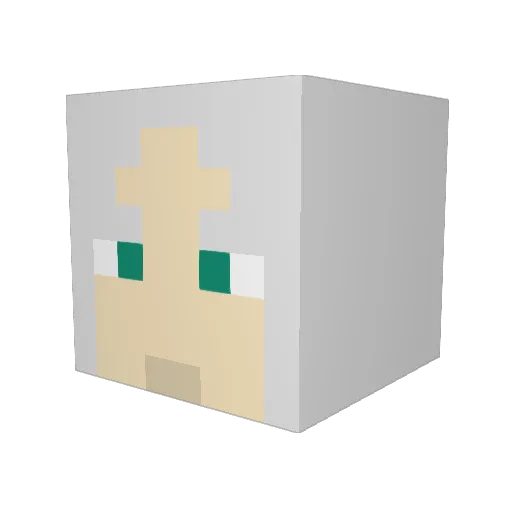 OneWing08 Minecraft avatar head, 3D render