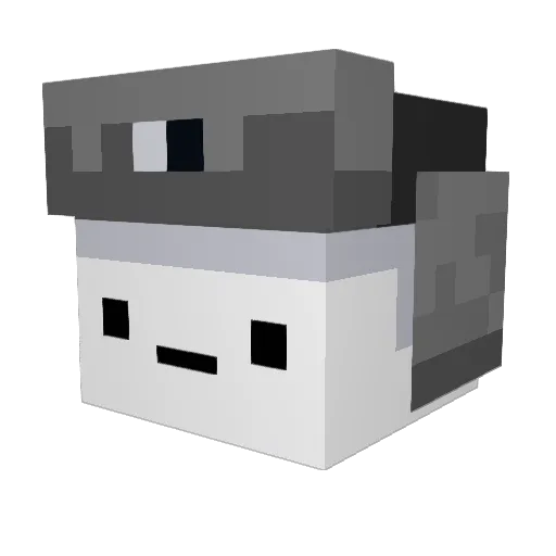 OneX006 Minecraft avatar head, 3D render