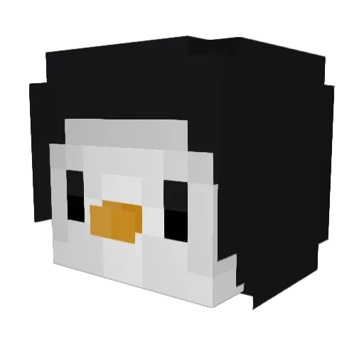One_Book Minecraft avatar head, 3D render