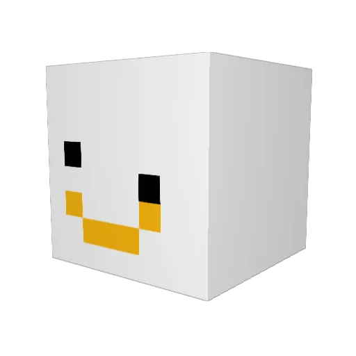 One_For_All_1 Minecraft avatar head, 3D render