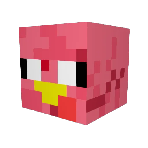 One_Less_ Minecraft avatar head, 3D render