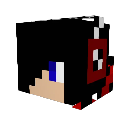 One_Ping Minecraft avatar head, 3D render