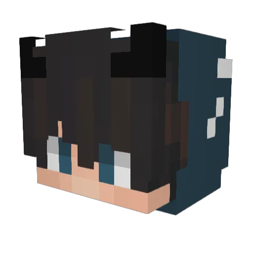 One_Socks Minecraft avatar head, 3D render