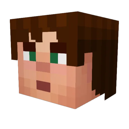 One_Step_Beyond Minecraft avatar head, 3D render