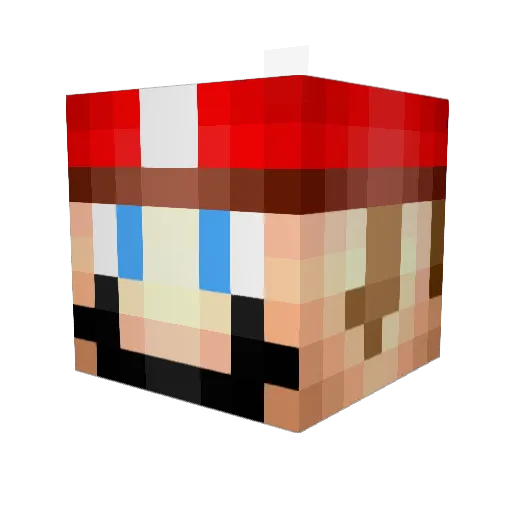 One_Time Minecraft avatar head, 3D render