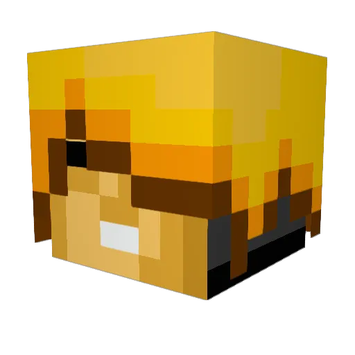One_Wheel_Alex Minecraft avatar head, 3D render