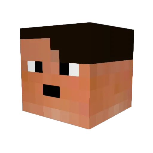 Oneblader Minecraft avatar head, 3D render
