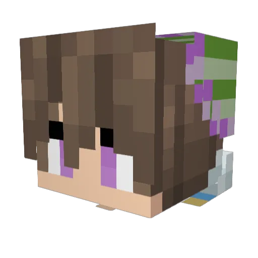 Onecce Minecraft avatar head, 3D render