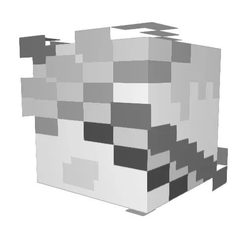 Onecler Minecraft avatar head, 3D render