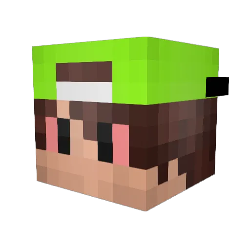 Onecly Minecraft avatar head, 3D render