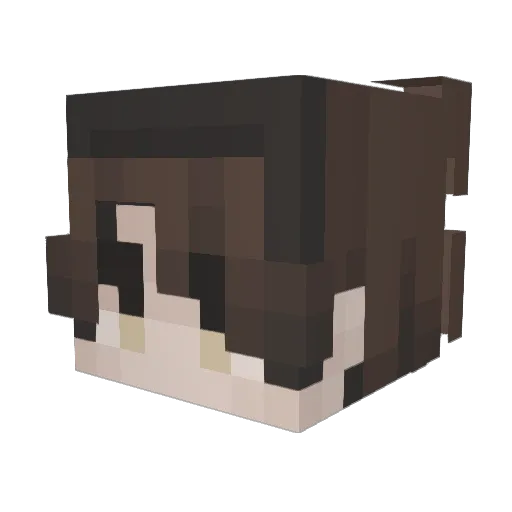 Onegai109 Minecraft avatar head, 3D render