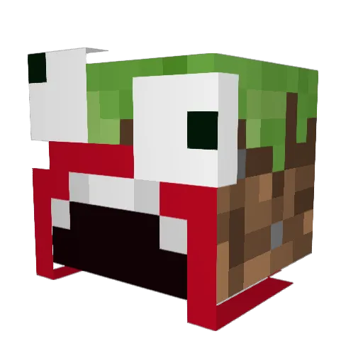 Oneiriic Minecraft avatar head, 3D render