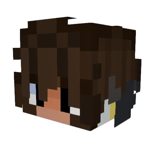 Onelol Minecraft avatar head, 3D render